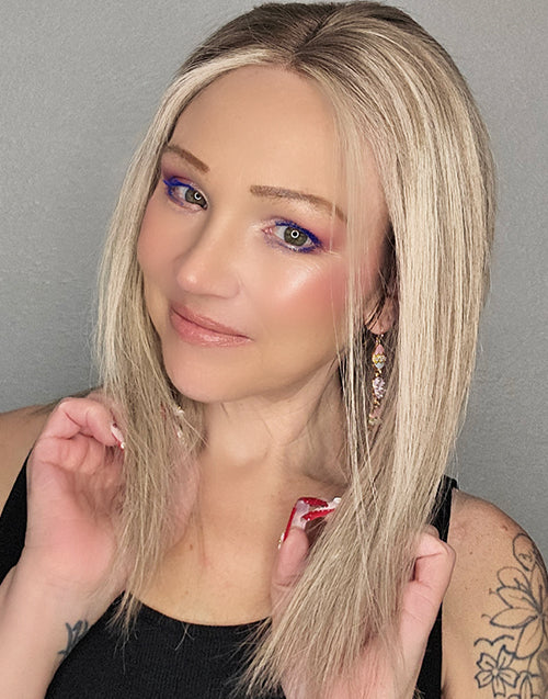 Rola- Influencer Inspired Same Highlight Ash Blonde True-Hold Glueless Straight Bob 13x4 Lace Wig Human Hair