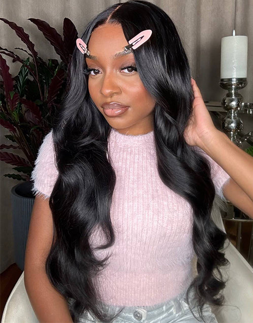 26" 28" 32" Body Wave/Straight 4x4 Pre Cut Lace Glueless Wig Flash Deal