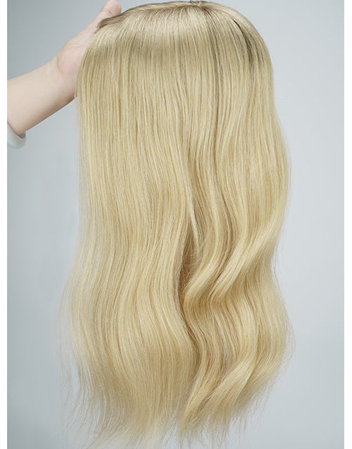 6"x7" 16" Women Topper Hair Toupee Fine Mono Wefted Top Piece Cuticle Brazilian Hair TP18