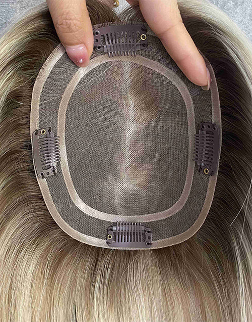 5"×6" Remy Human Hair Women Toppers For Thinning Hair