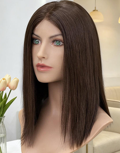 Mono Top Lace Front Remy Human Hair Wig | 100% Hand-tied | Medical Wig