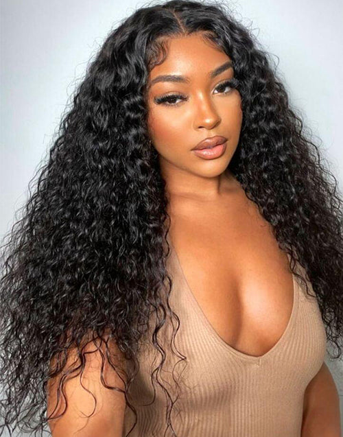 2 WIGS=$169|20" Water Wave 5x6 Pre Cut Lace Wig+12" Ombre Blonde Straight Bob 4x4 Lace Wig Flash Deal