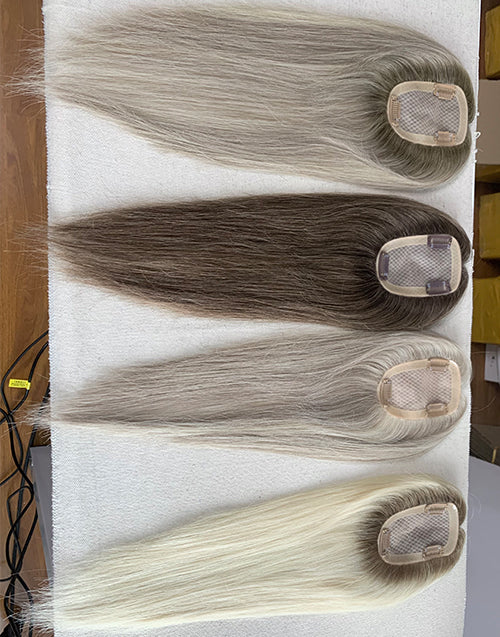 #4 #8 #613 Mono Top 3"X5" Human Hair Topper For Women Thinning Hair Or Hair Loss