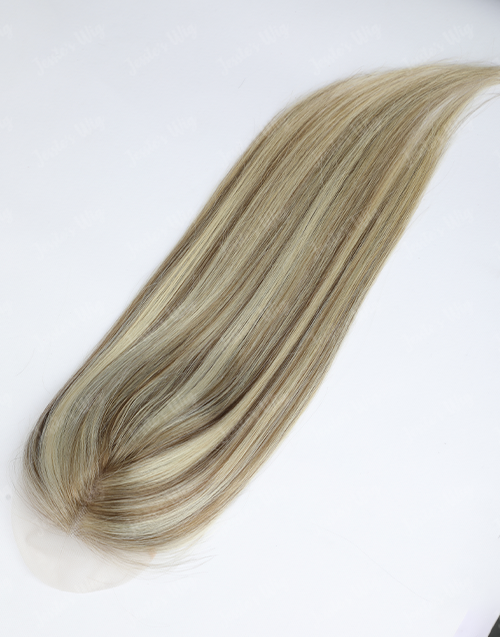 Custom Made 5X6 Lace With 5X5 Mono Top Highlight Human Hair Topper