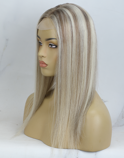 Custom Made 5X6 Lace With 5X5 Mono Top Highlight Human Hair Topper