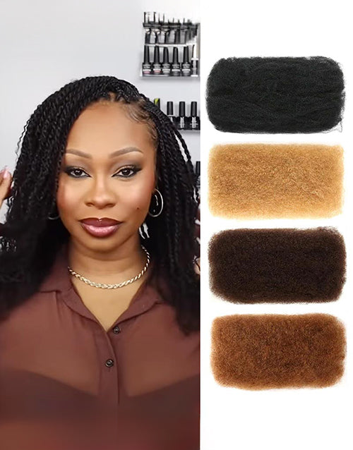 Brazilian Remy Hair Afro Kinky Bulk Human Hair For Braiding Dreadlock Hair