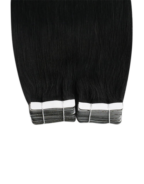 Tape in Extensions for Black hair Straight Remy Human Hair Extensions #1 Jet Black