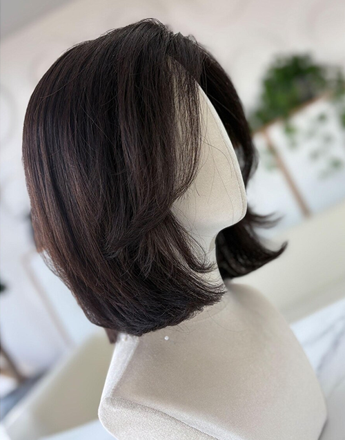 Yuri-【Ready To Ship】7X5 Glueless Short Layered Curtain Bangs Pre Cut Bob Lace Wig