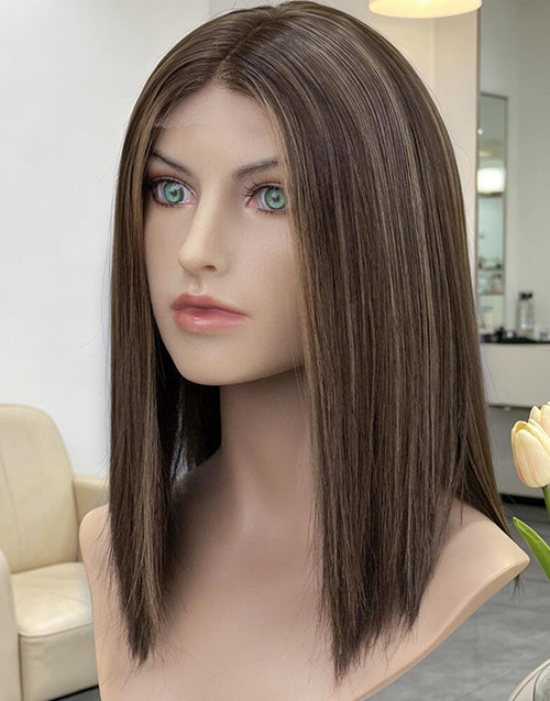 Mono Top Lace Front Remy Human Hair Wig | 100% Hand-tied | Medical Wig