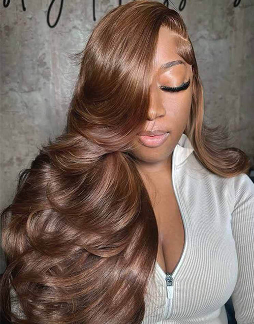 Averyan- Kash Doll Curls Layered Cut Dark Brown Loose Body Wave 13x4 Pre Cut Lace Frontal Glueless Wig