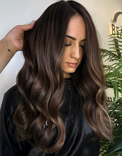 Evan- Balayage Caramel Brown Wavy 13x4 Lace Front Wig True-Hold Glueless Wig