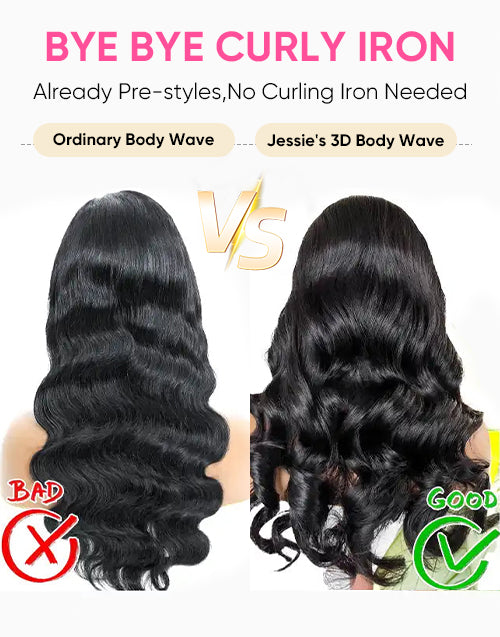 [BOGO From 16"] 13x5 Pre Everything Pull Go Body Wave Glueless Wig With Bangs Flash Deal