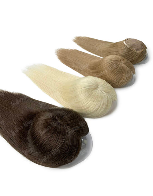 Custom Made 5.5X6.5 5X5 Mono Top Human Hair Topper For Thinning Hair Or Hair Loss