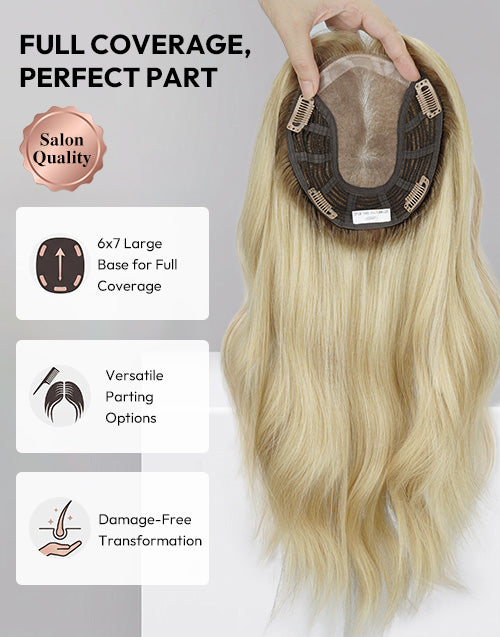 Hair topper for crown hair loss