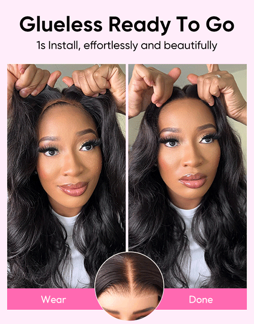 Carol-Tiktok Same 7X5 Glueless Human Hair Layer Cut Wig With Curtain Bangs Flash Sale