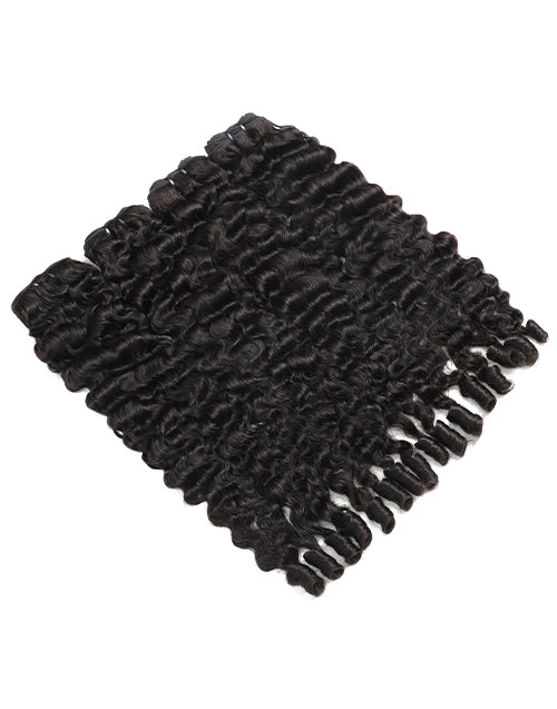 Burmese Curly 3/4 Bundles With 5x5 Lace Closure 100% Human Hair 10A Grade Natural Black