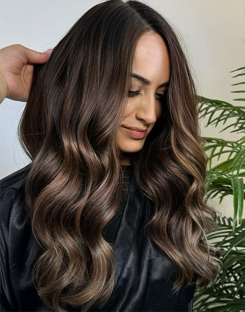 Evan- Balayage Caramel Brown Wavy 13x4 Lace Front Wig True-Hold Glueless Wig