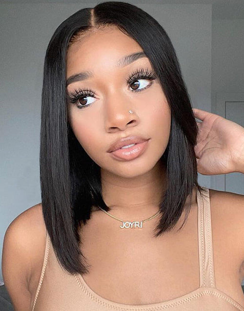 8" 14" Straight 4x4 Lace Bob Wig Glueless Wig Ready to Ship Flash Deal
