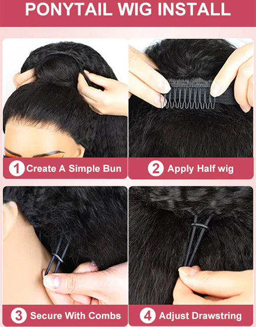 Half Wigs Water Wave Human Hair Half Up Half Down Styles One Fit All