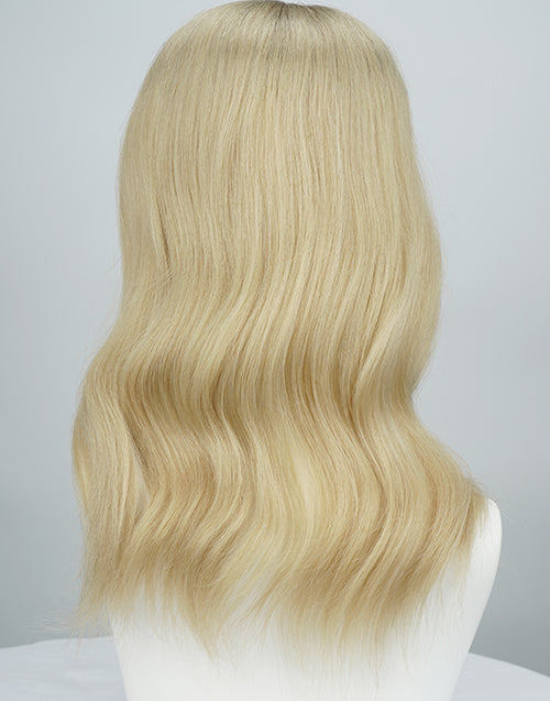 6"x7" 16" Women Topper Hair Toupee Fine Mono Wefted Top Piece Cuticle Brazilian Hair TP18