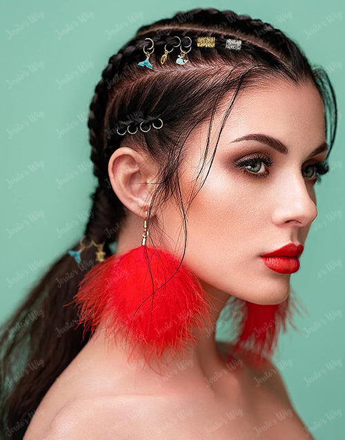 200 Pcs Loc Hair Jewelry For Braids Metal Gold and Silver Hair Charms For Women