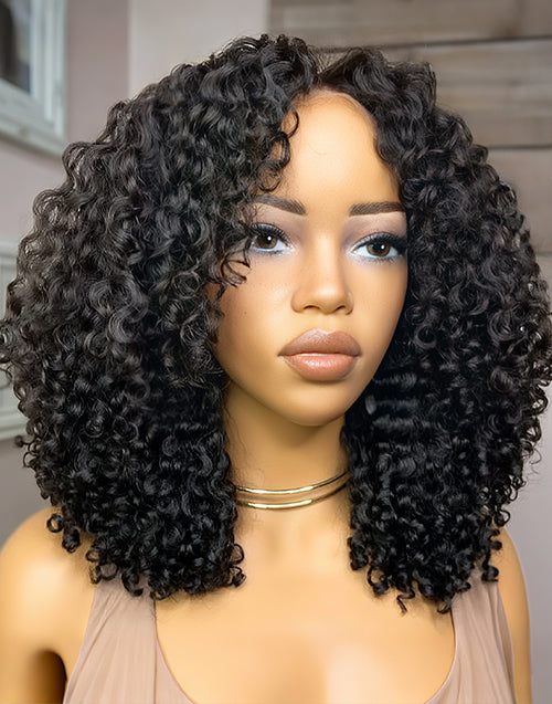 7x5 & 13x5 Pre-Cut Lace Curly Human Hair Wigs Ready To Wear Style
