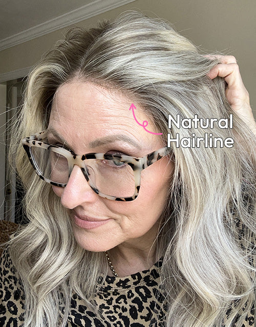 Emmy- Celebrity Inspired Highlight Ash Blonde Wavy Bob Wig True-Hold Glueless 5.5x5.5 Wig Human Hair