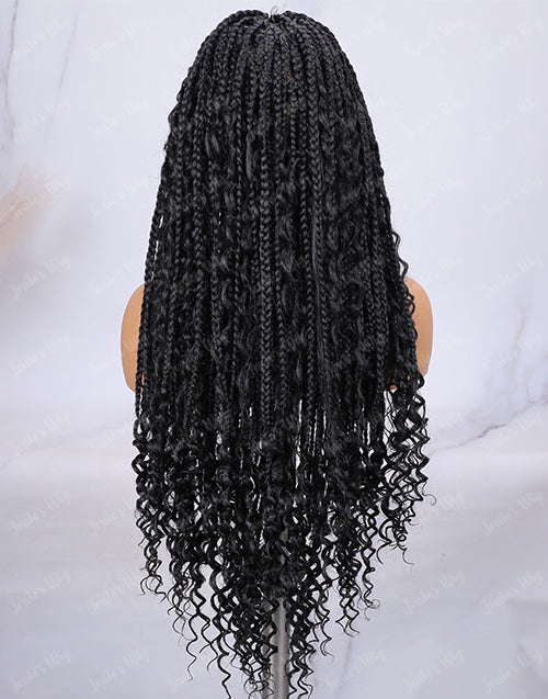 $79.99 36"  9x6 Lace Braided Knotless Boho Box Braids Lace Wig Flash Deal