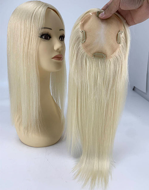 #8 #18 Mono Top 5"X5" Human Hair Topper For Women Thinning Hair Or Hair Loss