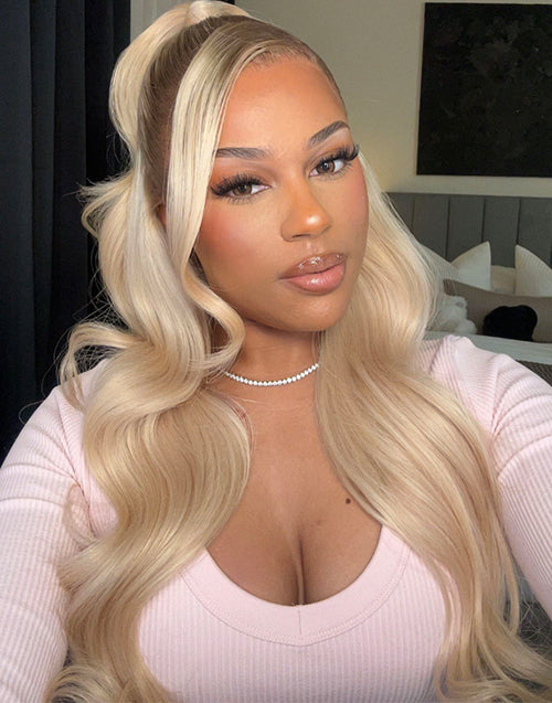 12" 14" Golden Blonde Babylights Body Wave 13x4 Lace Wig Glueless Wig Flash Deal