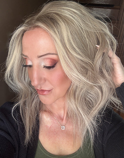 Geni- Influencer Inspired Highlight Ash Blonde Wavy Bob True-Hold Glueless Wig