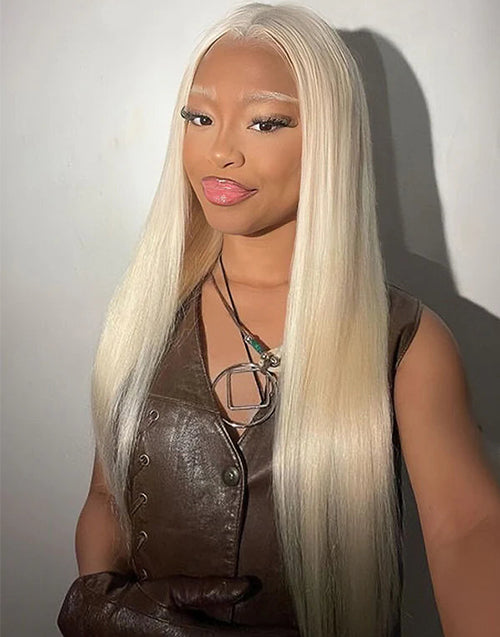 Edena- 16" #613 Blonde Straight 13x4 Lace Front Glueless Wig Flash Deal