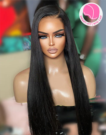 Eden- Smart-Fit Pull Go Glueless Straight 13x5 Pre Cut Lace Front Human Hair Wigs