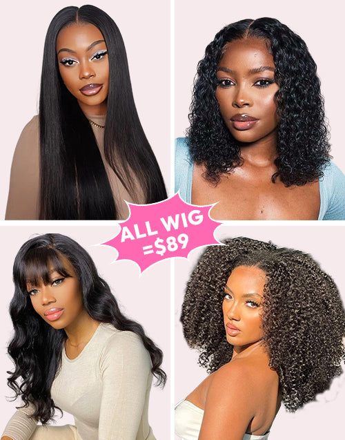 All $89.99 Limited Stock 1 Set Glueless Human Hair Wig Super Deal