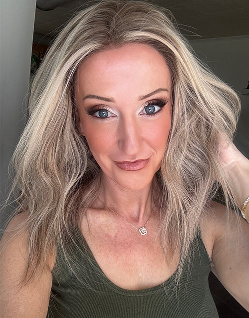 Geni- Influencer Inspired Highlight Ash Blonde Wavy Bob True-Hold Glueless Wig