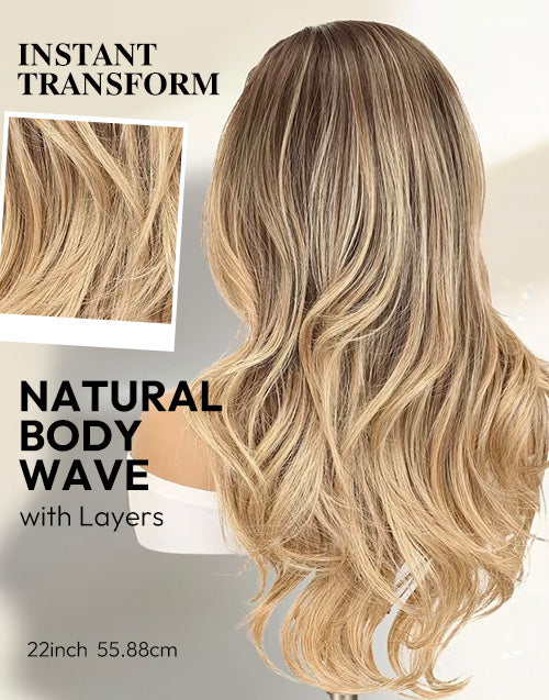 Beginner Friendly Omber Brown To Blonde Color Headband Human Hair Wigs For Women