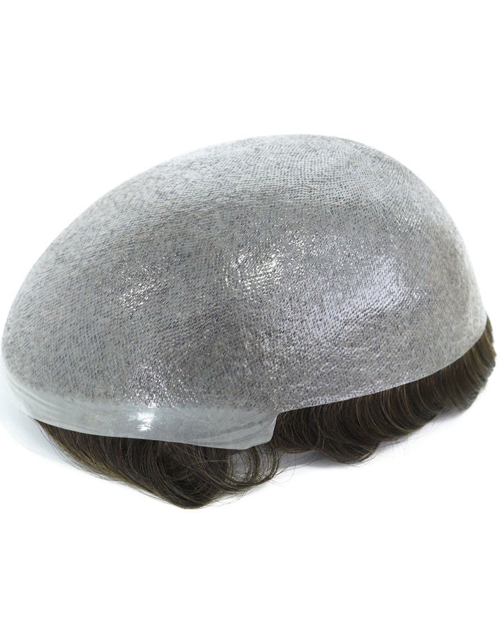 8"x10" Thin Skin 5-6mil 1/8" V Loop Front Hair Toupee for Men Indian Human Hair