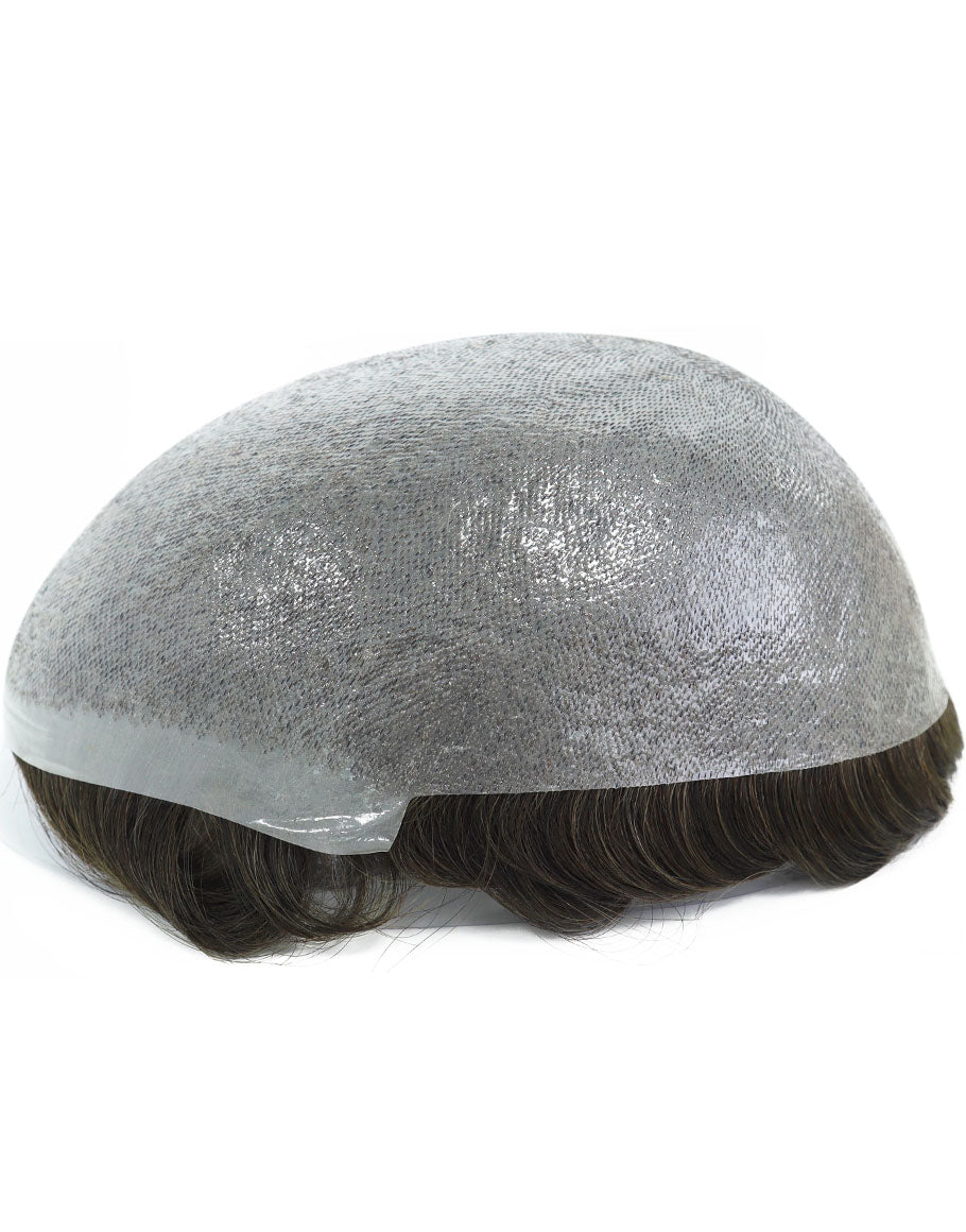 8"x10" Thin Skin 5-6mil 1/8" V Loop Front Hair Toupee for Men Indian Human Hair