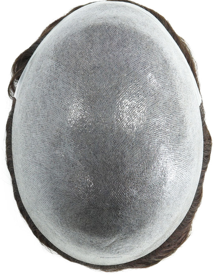 8"x10" Thin Skin 5-6mil 1/8" V Loop Front Hair Toupee for Men Indian Human Hair