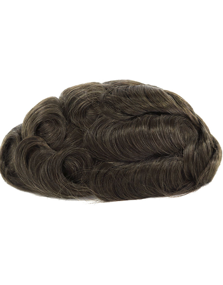 8"x10" Thin Skin 5-6mil 1/8" V Loop Front Hair Toupee for Men Indian Human Hair