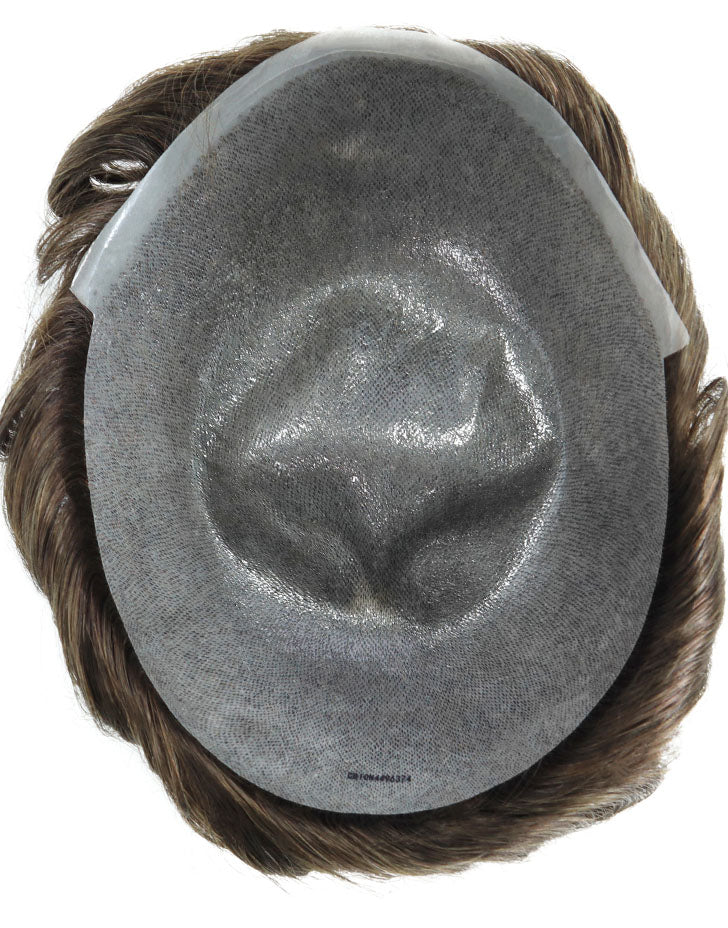 8"x10" Thin Skin 5-6mil 1/8" V Loop Front Hair Toupee for Men Indian Human Hair