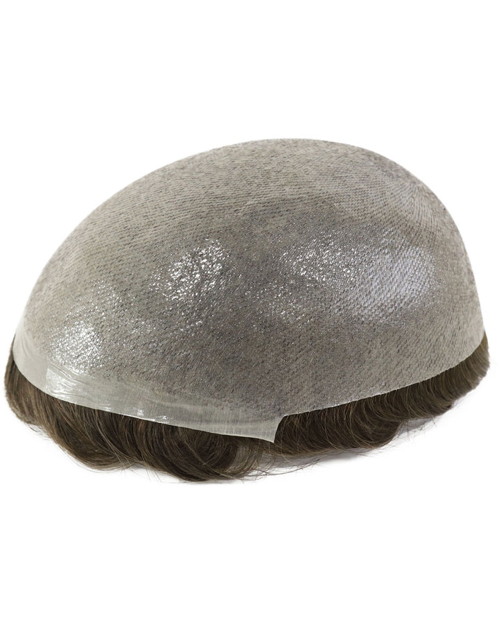 8"x10" Super Thin Skin 3-4mil V Loop All Over 6" Hair Toupee Hairpieces for Men Indian Human Hair