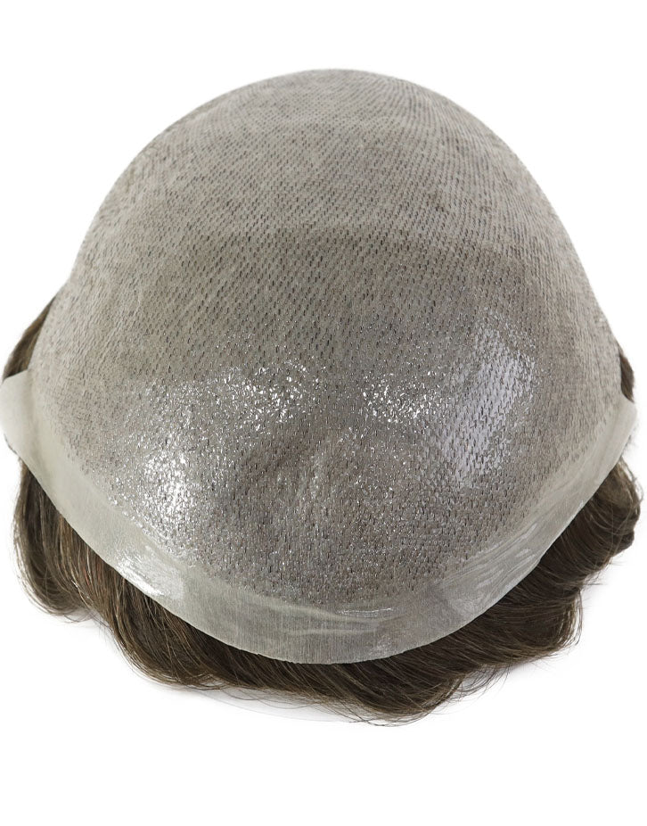 8"x10" Super Thin Skin 3-4mil V Loop All Over 6" Hair Toupee Hairpieces for Men Indian Human Hair