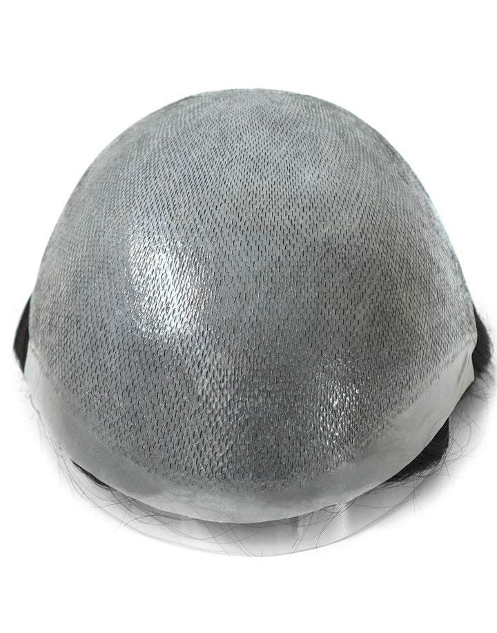 8"x10" Toupee for Men Thin Skin 8-10mm V-Loop All Over Indian Human Hair