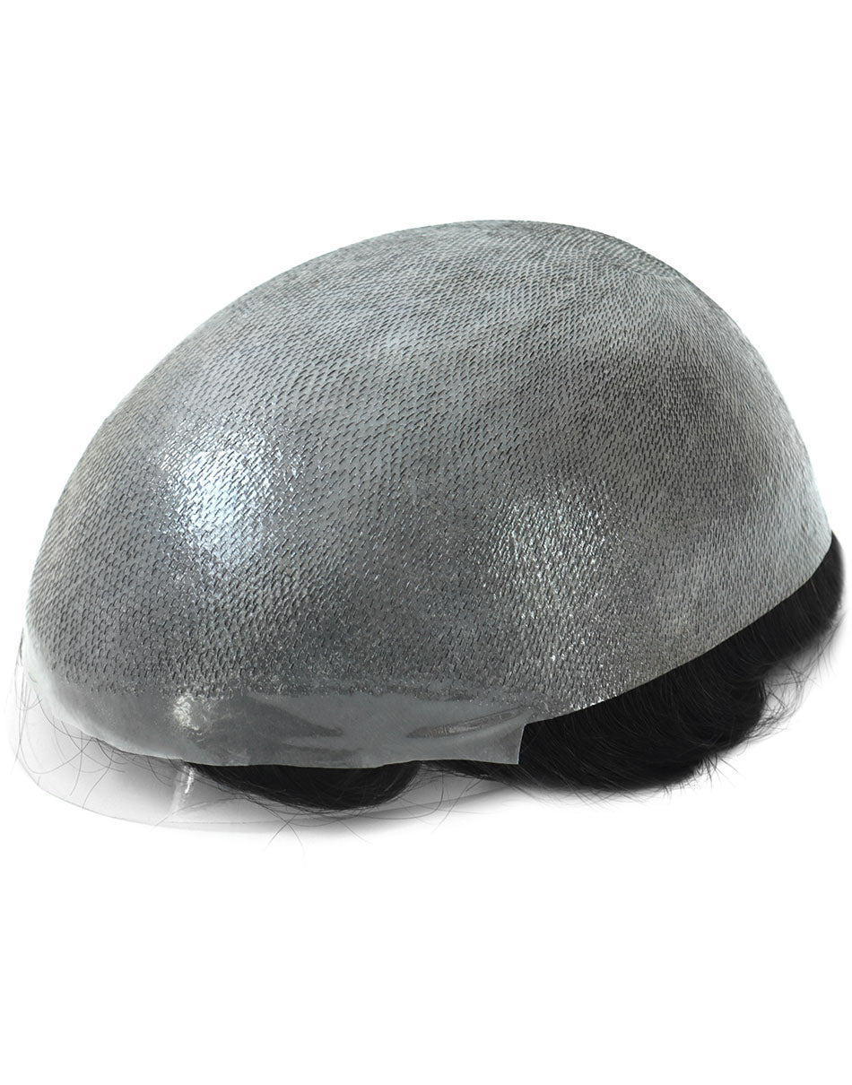 8"x10" Toupee for Men Thin Skin 8-10mm V-Loop All Over Indian Human Hair