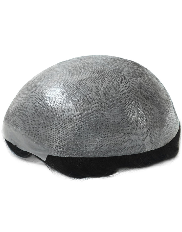 8"x10" Toupee for Men Thin Skin 8-10mm V-Loop All Over Indian Human Hair