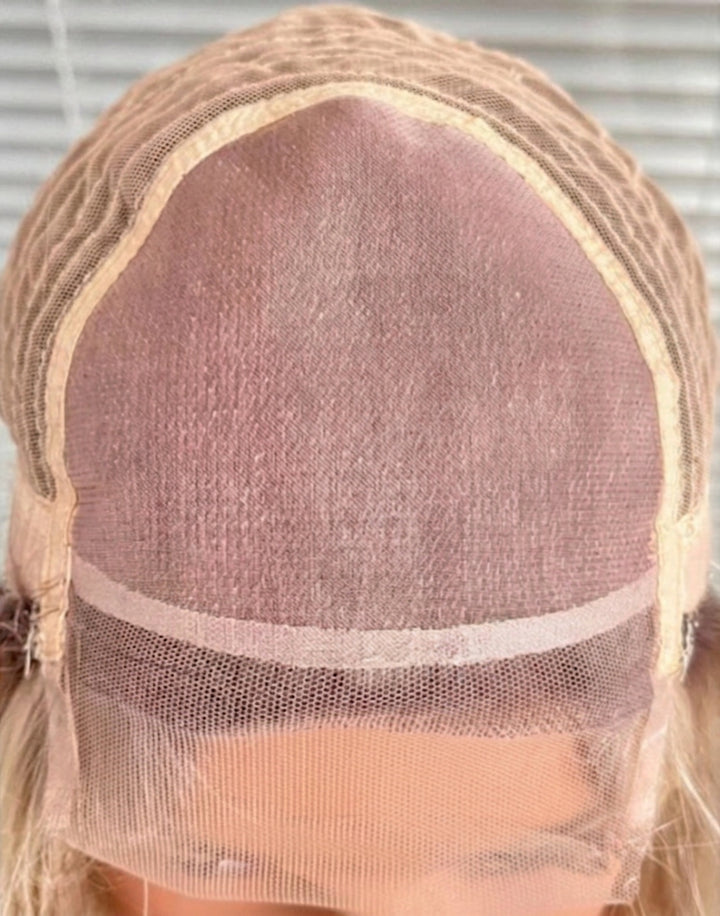 Gracia-Custom Made Mono Top Lace and HD Lace Brown And Blonde Human Hair Wig