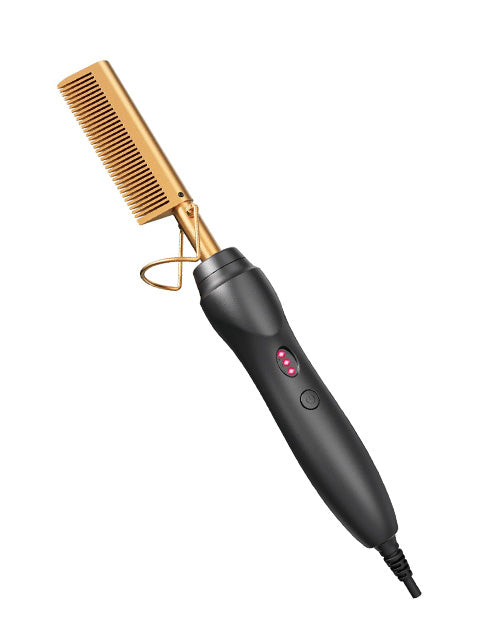 Hot Comb Hair Straightener Pressing Combs - Ceramic Electric Hair Straightening Comb, Curling Iron for Wigs