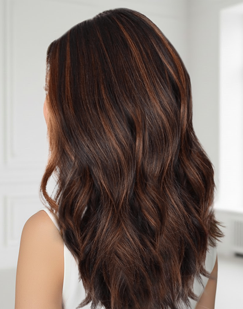 Sheila- Ombre Brown Burnett Balayge 13x4 Lace Front Wig Glueless Human Hair Wigs