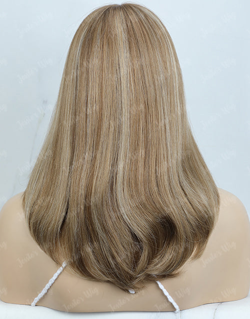 Tayor-Custom Made 5x5.5 Lace With Mono Top Blonde Highlights 8/24/27-8R Human Hair Wig